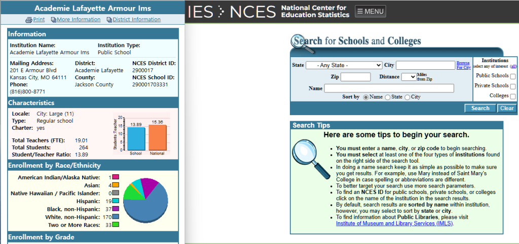 Find school ID codes by country